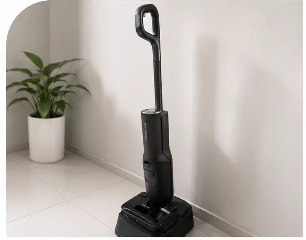 My Roborock A30 Pro wet-dry floor washer standing on its dock during home setup